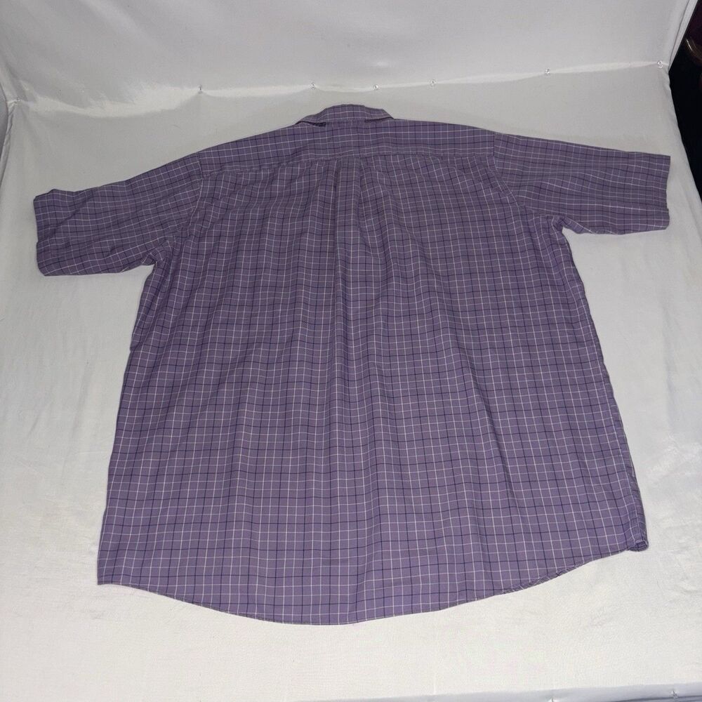 L.L.Bean Purple Plaid Button Down Shirt Wrinkle Resistant XXL Tall - Picture 3 of 5